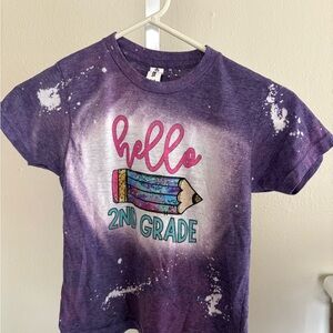 Purple Kids' T-Shirt with Pencil Graphic